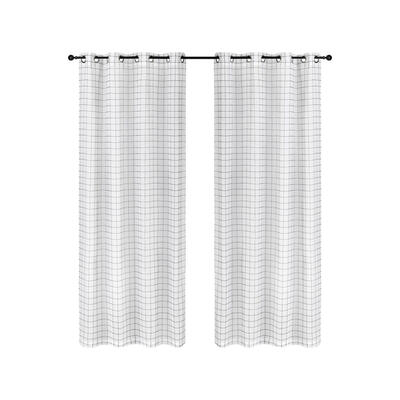 Safdie & Co. Curtain Sheer Checker 84L Grey 1 Each 51754.Z.75: $36.88