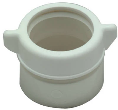 PLASTIC DRAIN PIPE ADAPTER WHT