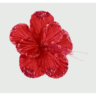 HIBISCUS FLOWER 20CM RED