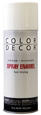 Color Decor Satin Enamel Spray Paint 10oz White 1 Each CDS13-AER