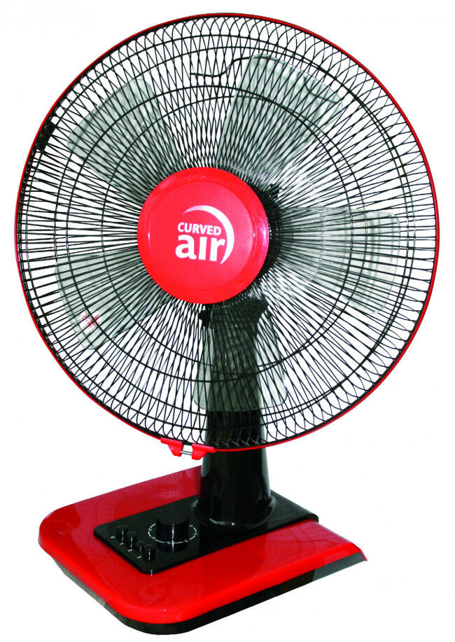 Curved Air Table Fan 16 Inch Red 1 Each CXE4218