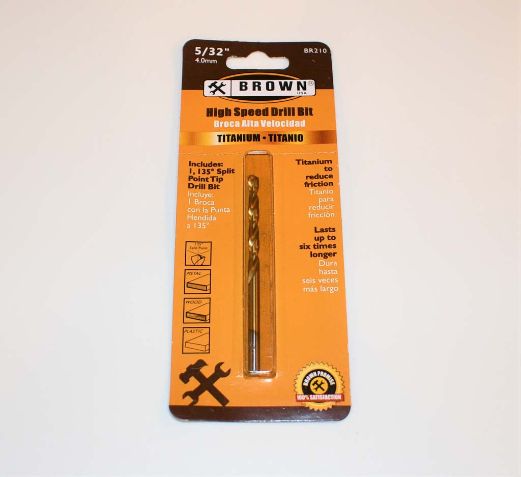 Brown USA Titanium Drill Bit 5 32x3 1 8 Inch 1 Each BR210 M C Home Depot Brown usa titanium drill bit 5 32x3 1 8 inch 1 each br210 m c home depot