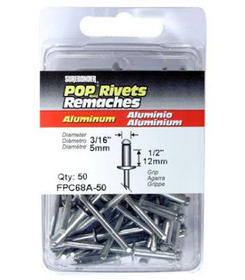 Long Rivet Rona Sure Bonder Long Rivet 3/16 Inch Aluminum 50 Pack FPC68A-50 | M&C Home ...