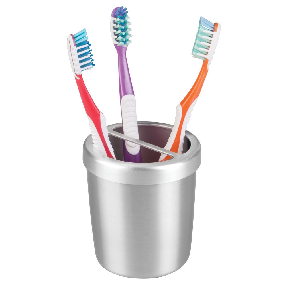 IDesign Alumina Toothbrush Holder Brushed Silver 1 Each 39340 M C 