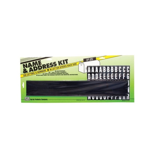 Hy-Ko Mailbox Name And Address Kit 1 Set AK-270 | M&C Home Depot