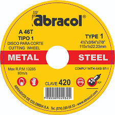Abracol Cutting Disc Metal 4-1/2 Inch 1 Each NSABD2A0046049 | M&C Home ...