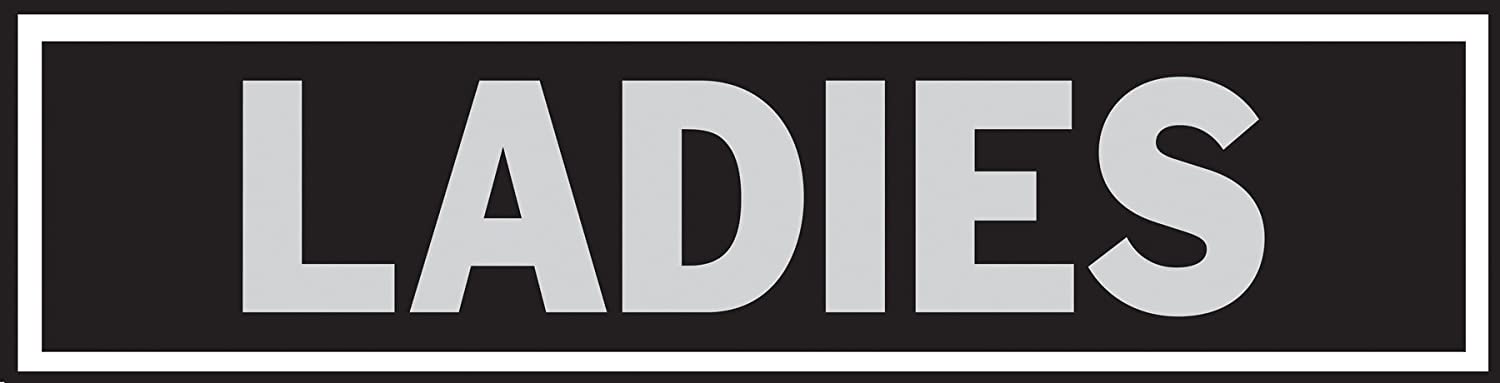 Lady Sticker Sign Hy-Ko Self-Adhesive Ladies Sign 2x8 Inch Black 1 Each 418 | M&C Home Depot